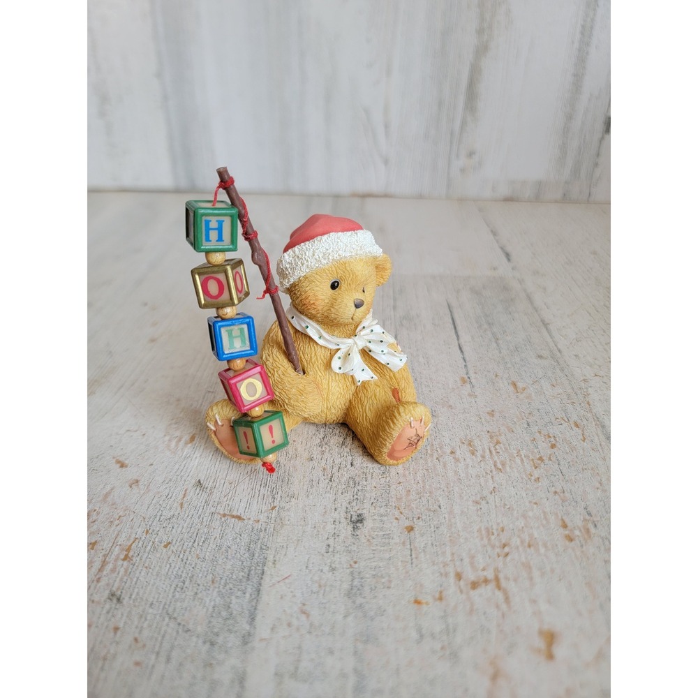 Enesco catchin' holiday spirit teddy bear Xmas vintage figure home decor